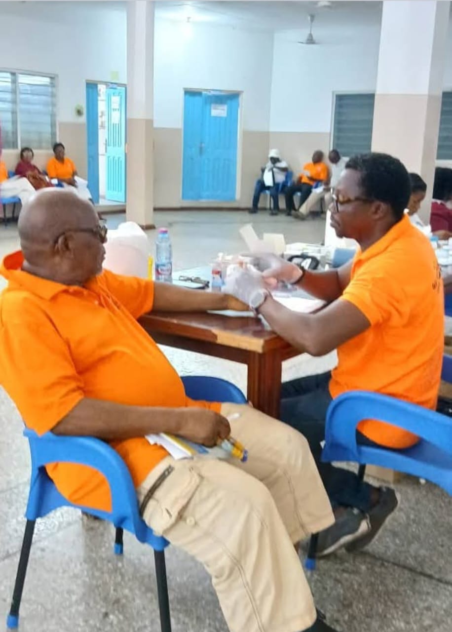 Emmanuel K. Sarfo at community health outreach